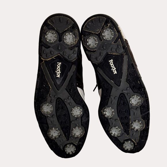 FootJoy Greenjoys Mens Golf Shoes Saddle Loafer Brown Cream 9 M bv - Picture 8 of 10